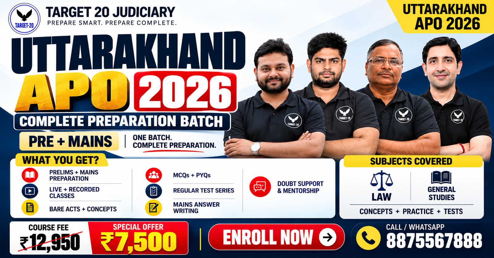Uttarakhand APO 2026 – Complete Prelims & Mains Batch